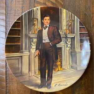 Vtg Edwin M Knowles Fine China Rhett by Raymond Kursar Numbered Collector Plate